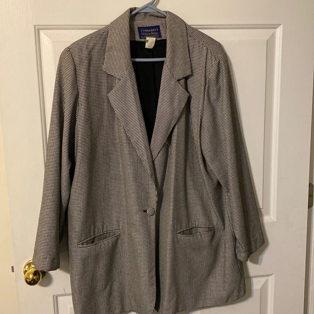 Willie Ridge houndstooth print jacket 18W